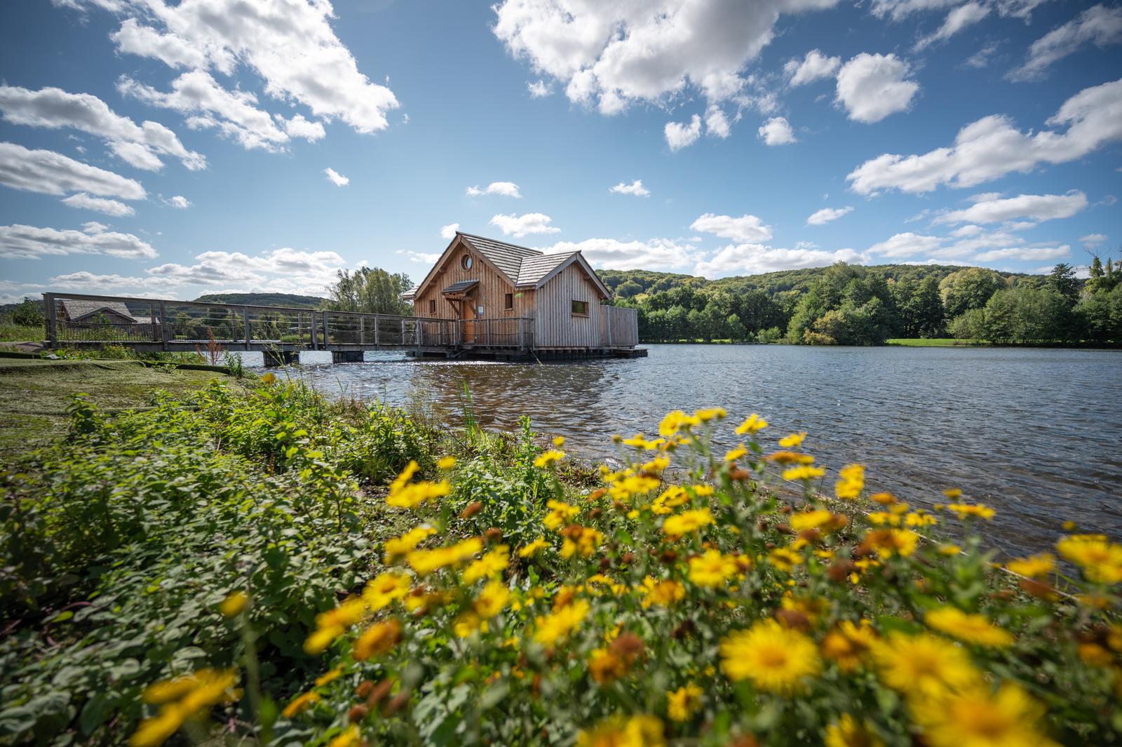 Beauchamps : domaine du Lieu Dieu, cabane sur pilotis 02