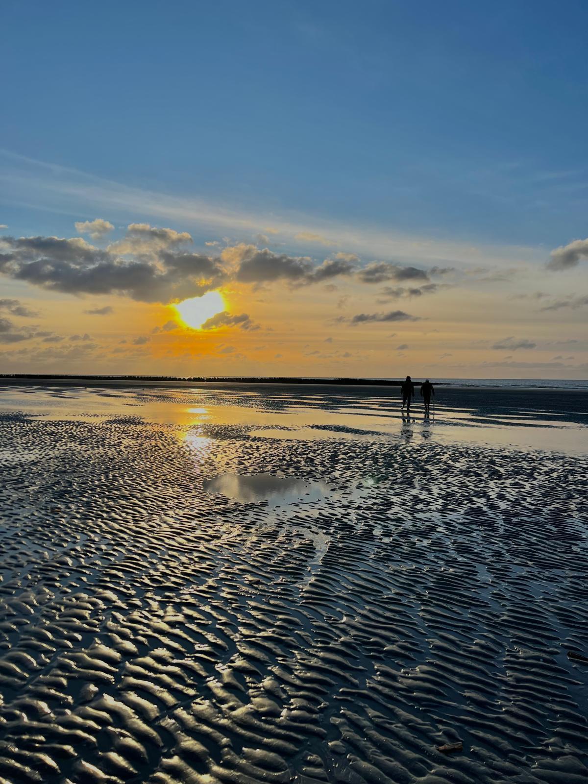 Quend-Plage : coucher de soleil plage de Quend