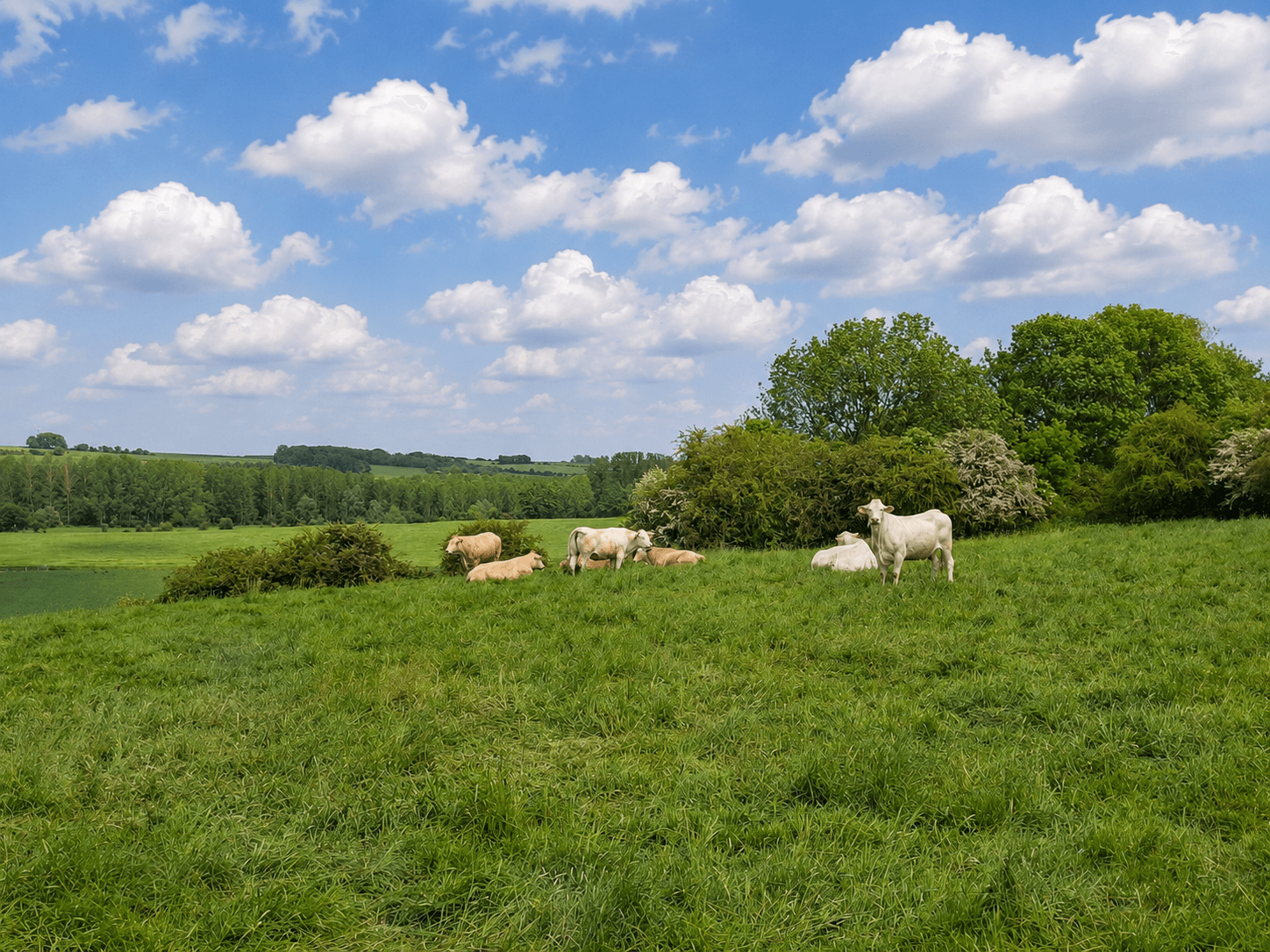 Vaches dans le bocage de Thiérache