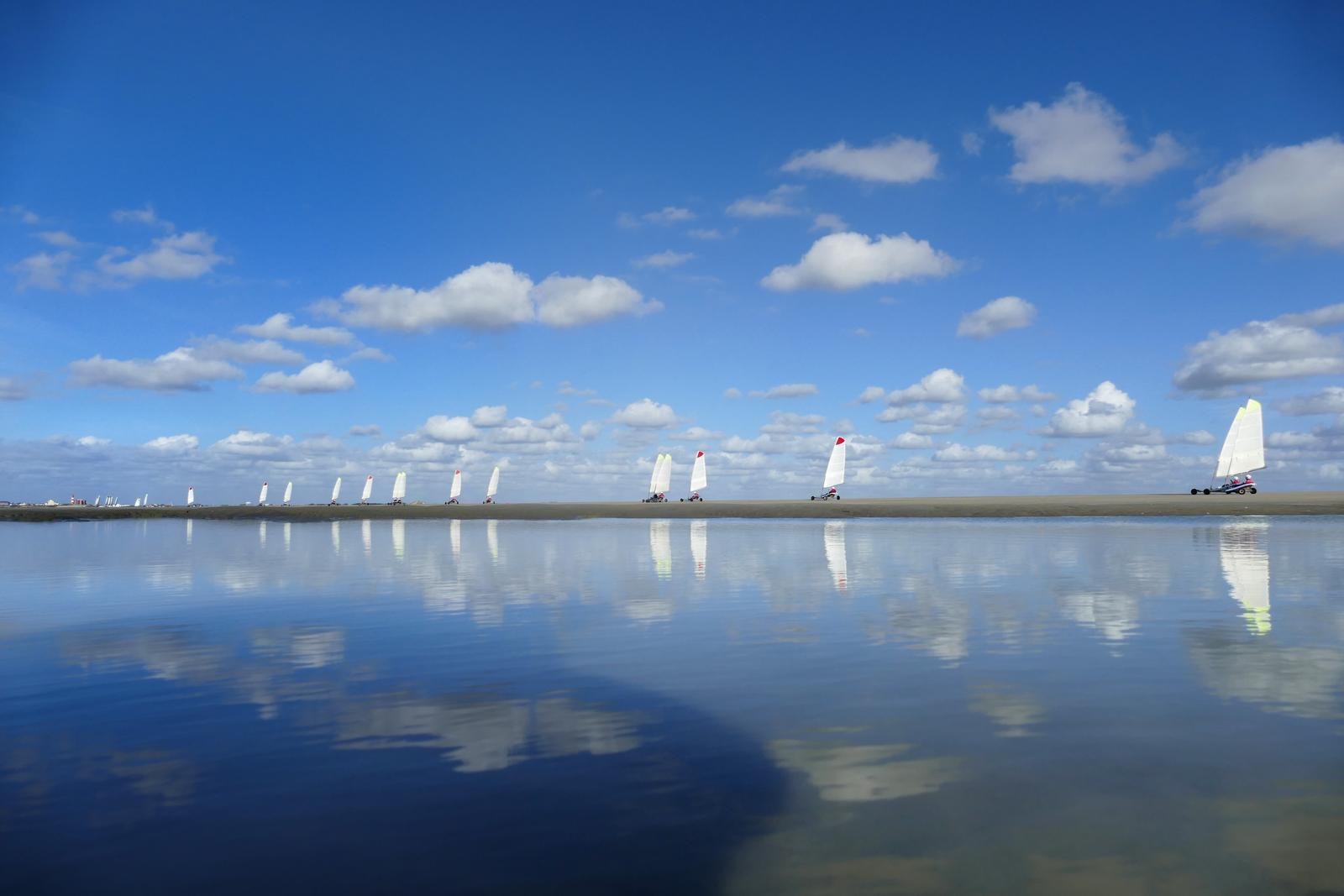 Fort-Mahon : chars à voile sur la plage 03