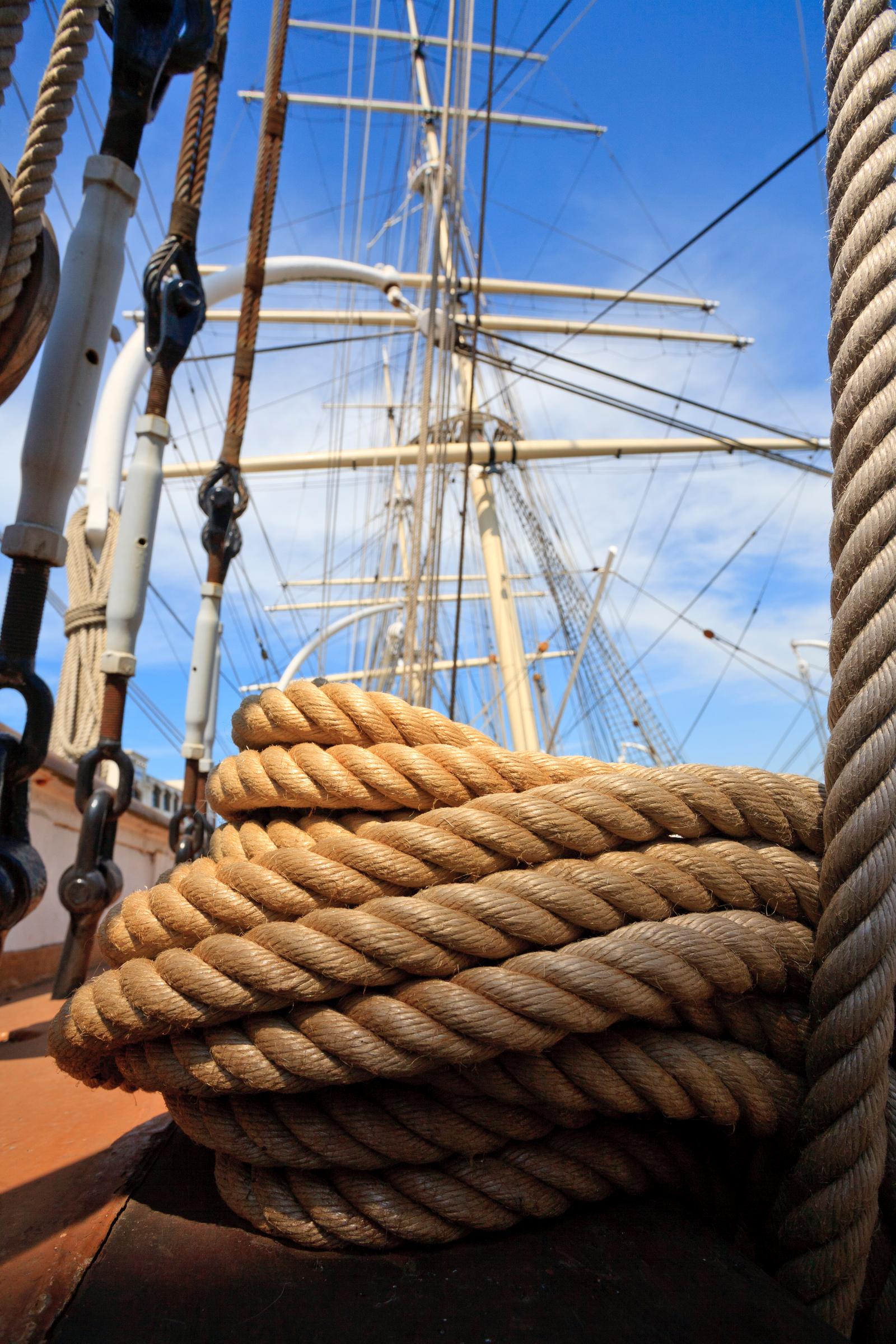 Dunkerque : cordage de bateau