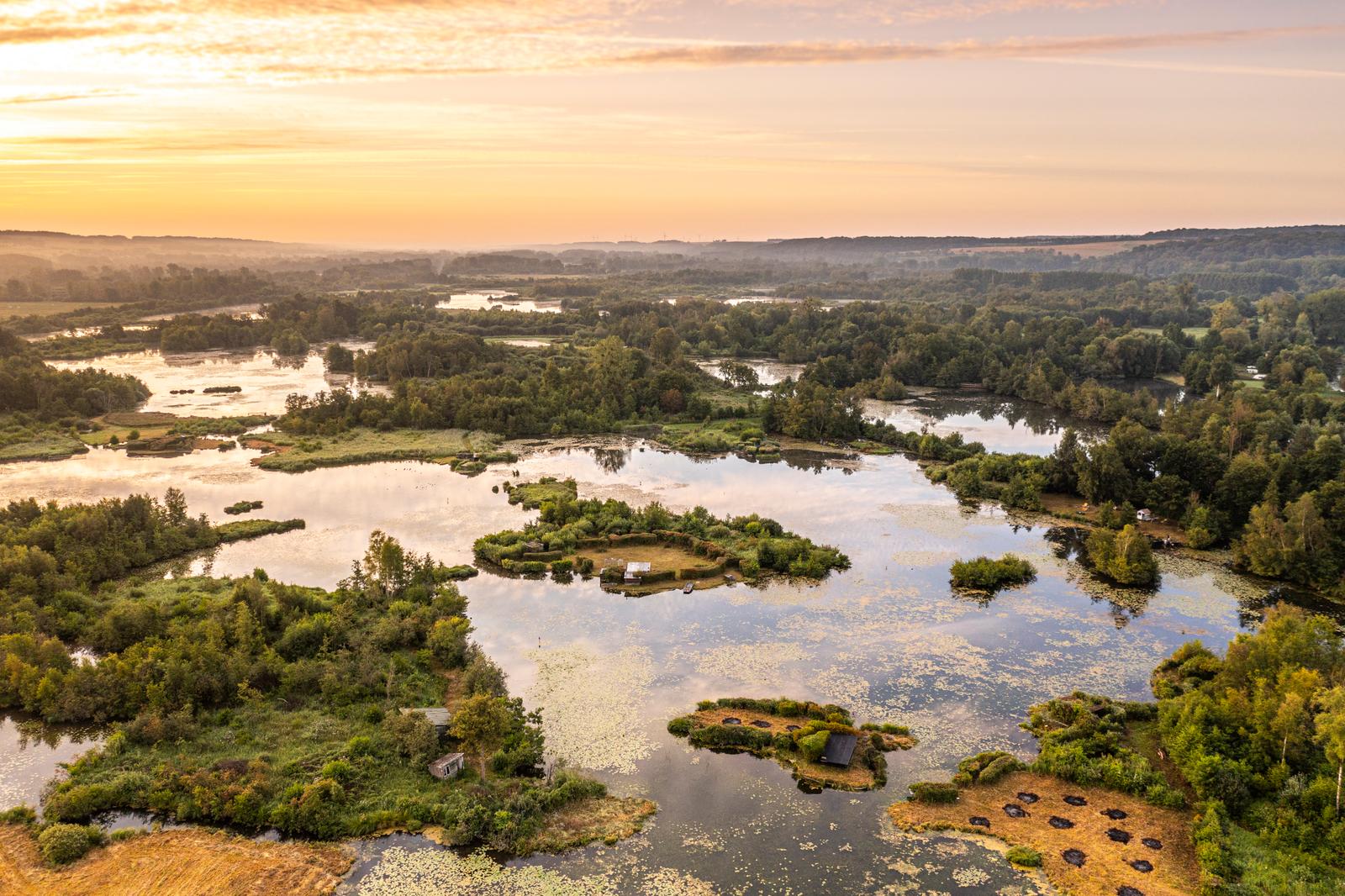 Mareuil-Caubert : les marais, vue aérienne
