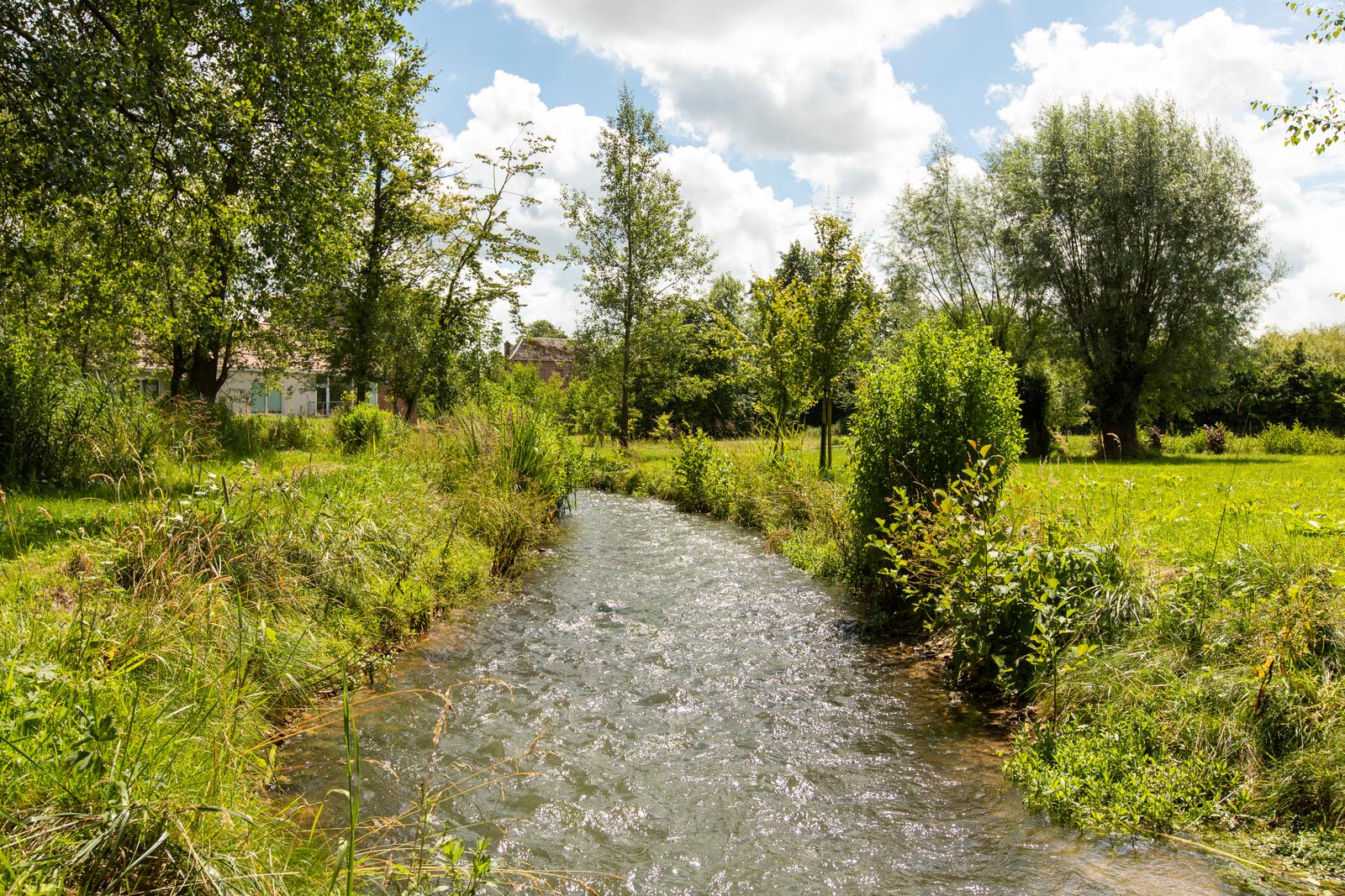 Estrée-Wamin : cours d'eau dans la campagne près du gîte Le Moulin Sainte-Marie 02