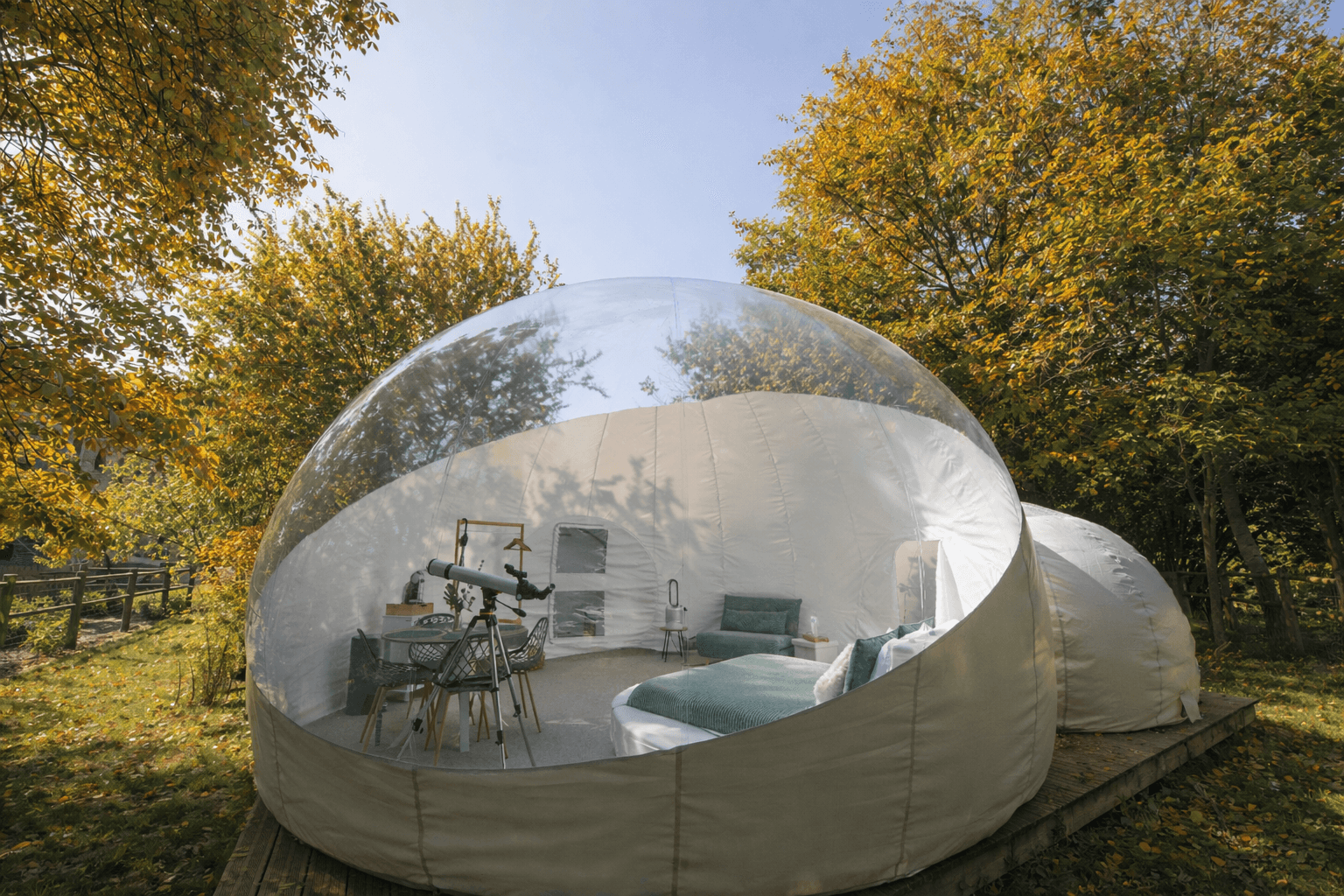 Crécy-sur-Serre : bulle XXL à l'automne