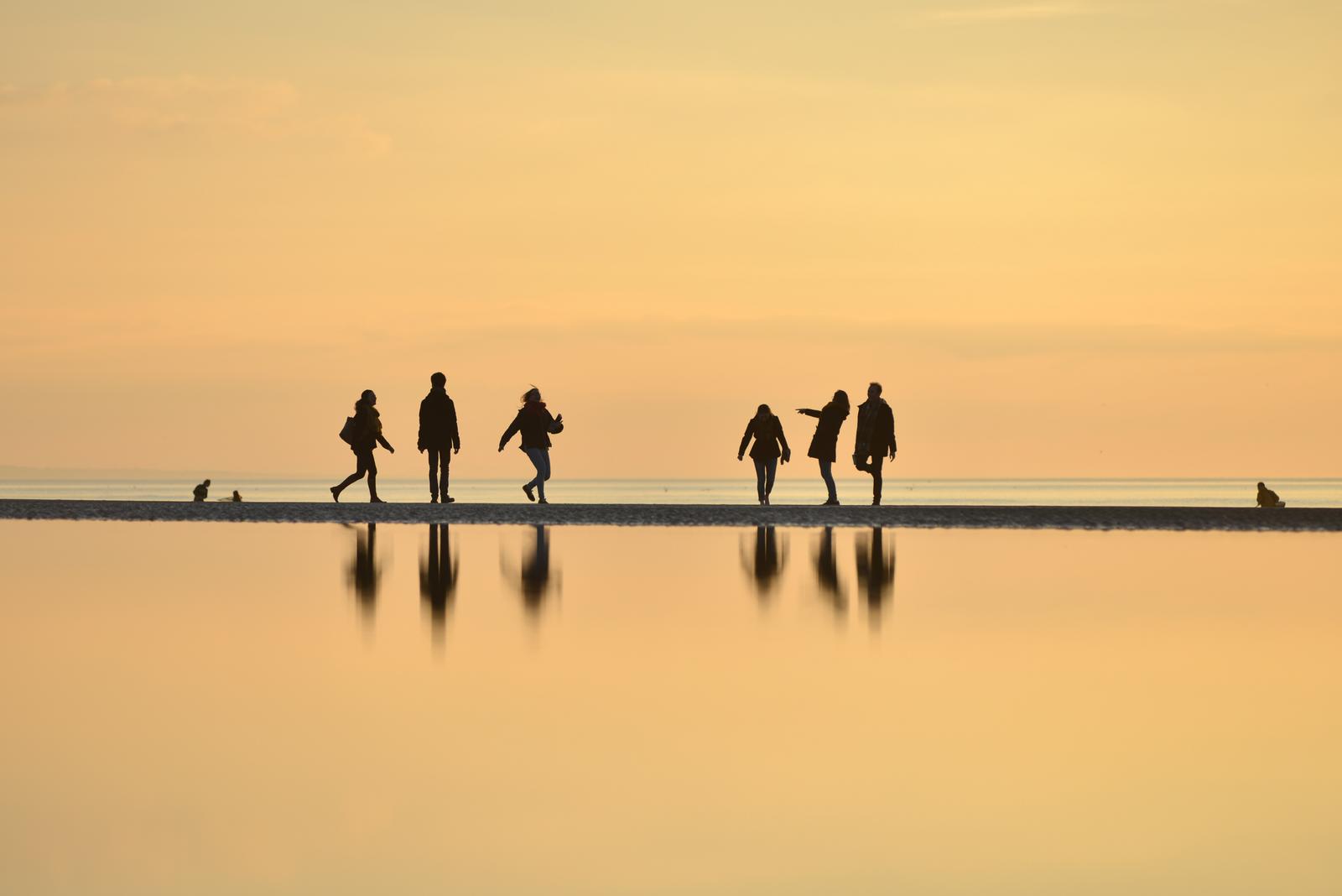 Cayeux-sur-Mer : groupe d'amis sur la plage